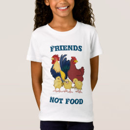 Chickens Cute Friend Animals Colorful Illustration T-Shirt