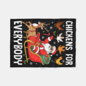 Chickens For Everybody Santa Chicken Farmer Comfor Fleecedecke (Vorderseite (Horizontal))