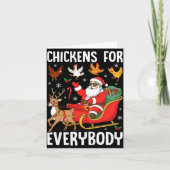 Chickens For Everybody Santa Chicken Farmer Comfor Karte (Vorderseite)
