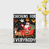 Chickens For Everybody Santa Chicken Farmer Comfor Karte (Gelbe Blume)