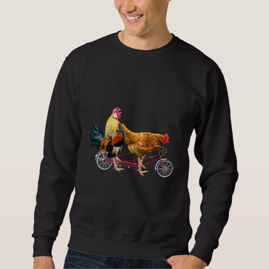 Chickens on a Tandem Bicycle   Sweatshirt (Vorderseite)
