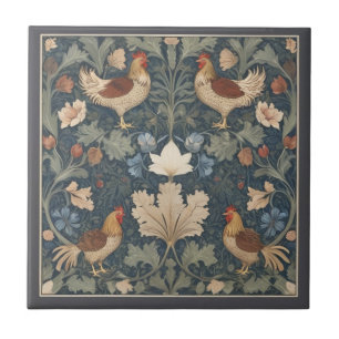 Chickens William Morris Vintages Hühnchen Fliese