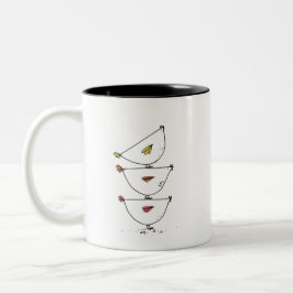 Chickens Zwei-Tone-Tasse Zweifarbige Tasse