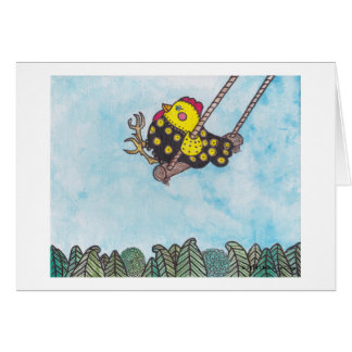 Chickie auf einem Schwingen ein Bild, zum des