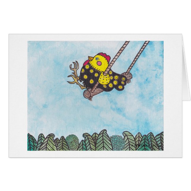 Chickie auf einem Schwingen ein Bild, zum des (Vorderseite (Horizontal))