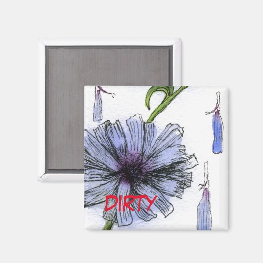 "Chickory" Geschirrspüler Status Magnet (Vorderseite/Rückseite)