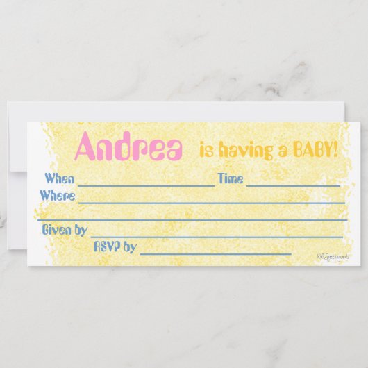 Chicks 1 Kinderdusche Einladung (Rückseite)