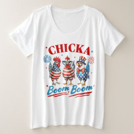 Chicks Boom Boom Große Größe T-Shirt