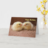 Chicks Card BIRTHDAY Karte (Gelbe Blume)