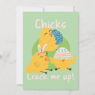 Chick's Crack Me Up! Osterkarte Feiertagskarte