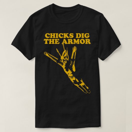 CHICKS DIG ARMOR Jet Jaguar T-Shirt (Design vorne)