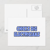 Chicks Dig Electrical Postkarte (Vorne/Hinten)