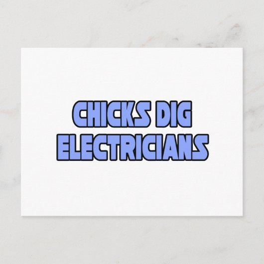Chicks Dig Electrical Postkarte (Vorderseite)