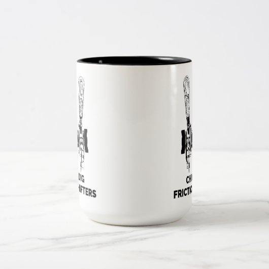 Chicks Dig Friction Shifters Fahrrad Zweifarbige Tasse (Mittel)