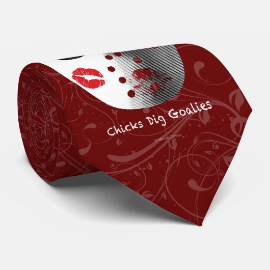 Chicks Dig Goalies Neck Tie Krawatte (Gerollt)