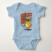 Chicks Dig Me - Funny Duck Puff Baby Strampler (Vorderseite)