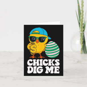 Chicks Dig Me Funny Happy Ostersonntag Outfit Wom Karte