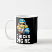 Chicks Dig Me Funny Happy Ostertag Krankenschweste Kaffeetasse (Links)
