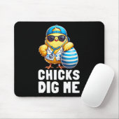 Chicks Dig Me Funny Happy Ostertag Krankenschweste Mousepad (Mit Mouse)