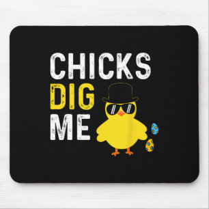 Chicks Dig Me Happy Ostereier Jagd Kinder Jungen S Mousepad