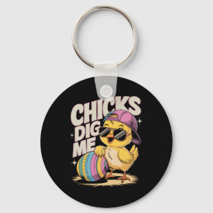 Chicks Dig Me Kleinkind Junge Osterjungen Jungen O Schlüsselanhänger
