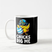 Chicks Dig Me Oster Kleinkind Jungen Männer glückl Kaffeetasse (Links)