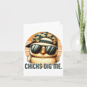 Chicks Dig Me Oster Kleinkind Jungen Männer glückl Karte