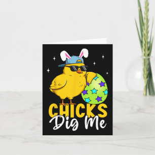 Chicks Dig Me Oster Kleinkind Jungen Männer glückl Karte