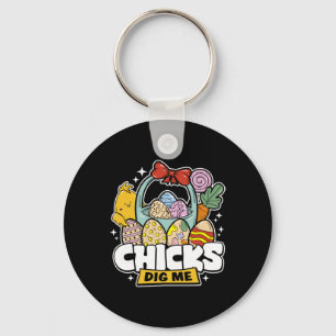 Chicks Dig Me Oster Kleinkind Jungen Männer glückl Schlüsselanhänger