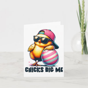 Chicks Dig Me Osterfest Für Kleinkinder Ostern Karte