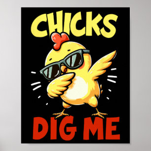 Chicks Dig Me Osterfest OsterGirls Jungen Kind Poster