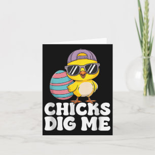 Chicks Dig Me OsterKleinkind Jungen Männer Ostern Karte