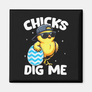 Chicks Dig Me Shirts Kinder Jungen Kleinkind Frohe Magnet