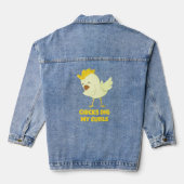 Chicks Dig My Curls Kleinkind Shirt Funny Curry Jeansjacke (Rückseite)