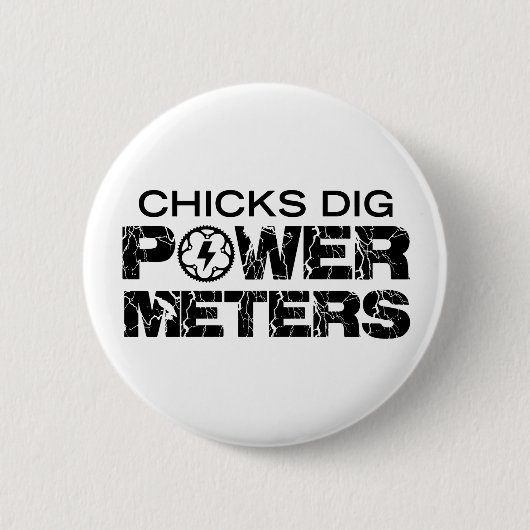Chicks Dig Power Meters Button (Vorderseite)