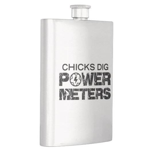 Chicks Dig Power Meters Flachmann (Rechts)