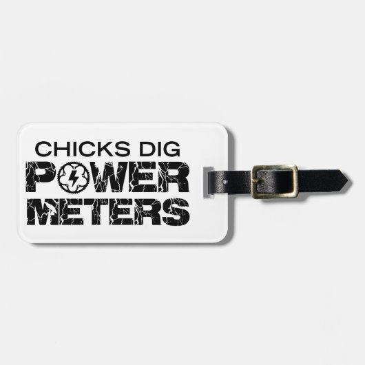 Chicks Dig Power Meters Gepäckanhänger (Vorderseite horizontal)