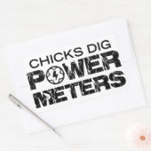 Chicks Dig Power Meters Rechteckiger Aufkleber (Umschlag)