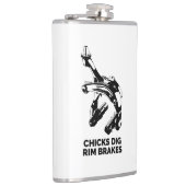 Chicks Dig Rim Brakes Flachmann (Rechts)