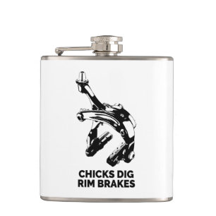 Chicks Dig Rim Brakes Flachmann