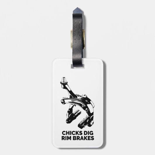 Chicks Dig Rim Brakes Gepäckanhänger (Rückseite vertikal)