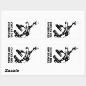 Chicks Dig Rim Brakes Rechteckiger Aufkleber (Blatt)