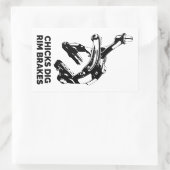 Chicks Dig Rim Brakes Rechteckiger Aufkleber (Tasche)