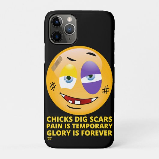"CHICKS DIG SCARS" lustige Emoji Case-Mate iPhone Hülle (Rückseite)