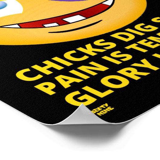 "CHICKS DIG SCARS" lustige Emoji Poster (Ecke)