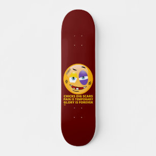 "CHICKS DIG SCARS" lustige Emoji Skateboard