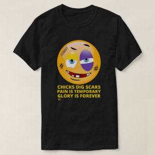 "CHICKS DIG SCARS" lustige Emoji T-Shirt