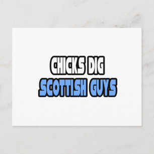 Chicks Dig Scottish Typ Postkarte