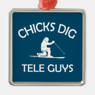 Chicks Dig Tele Typ Ornament Aus Metall