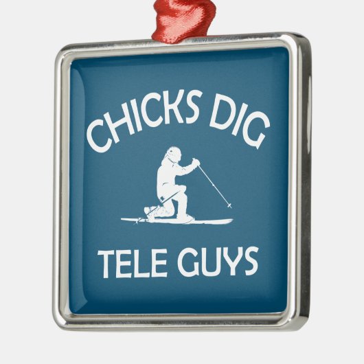 Chicks Dig Tele Typ Ornament Aus Metall (Links)